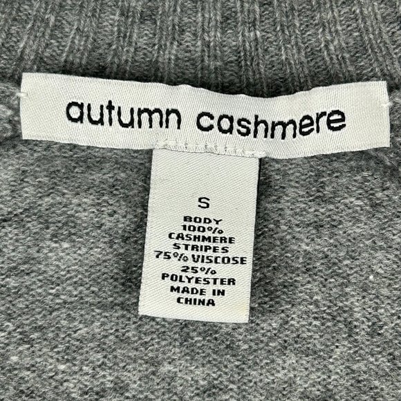 Autumn Cashmere Tech Racing Stripe V-Neck Sweater Oversized Old Money Essential - Picture 11 of 15
